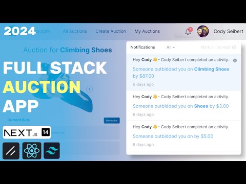 Build an Online Auction App with Notifications (Next.js, Shadcn, Typescript, Drizzle ORM)