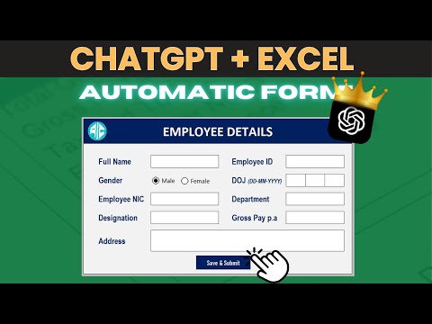 How To Use ChatGPT To Make An Automated Data Entry Form In Excel