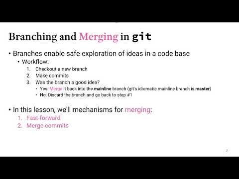 git merging - Introduction - Video 1/4