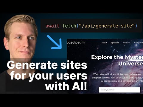 This API Gives Your Users Beautiful AI-Websites (EASY!)