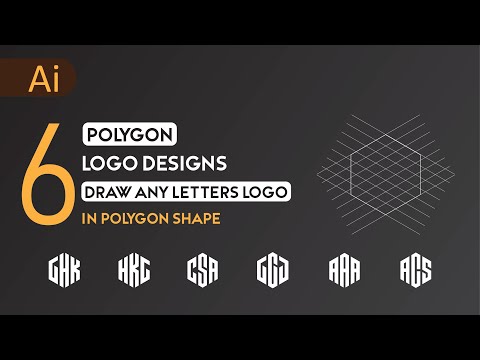 6 Polygon Logo Designs - Draw Any Letters Logo in Polygon Shape