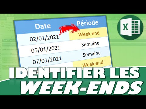 Comment savoir si une date tombe un week-end sur Excel ?