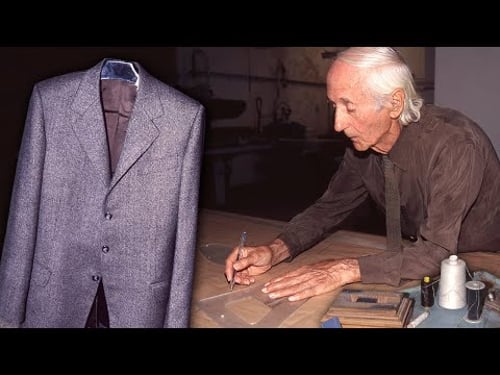 Custom made jacket by an expert artisan tailor. Step-by-step construction of this unique garment