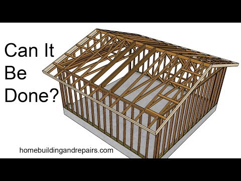 Ideas for Remodeling Small Section of Roof Trusses With Flat Ceiling to Vaulted Ceiling in Garage