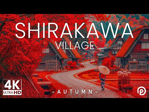 Shirakawa-go in Autumn 4K - Japan’s Most Beautiful Village in Stunning Fall Colors - Relaxing Music