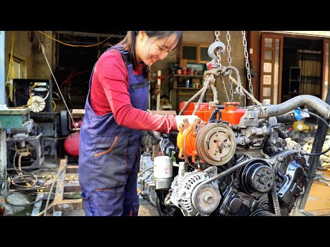 Manufacturing a three-wheeled rescue vehicle, part 2, starting a 30-year-old Toyota engine