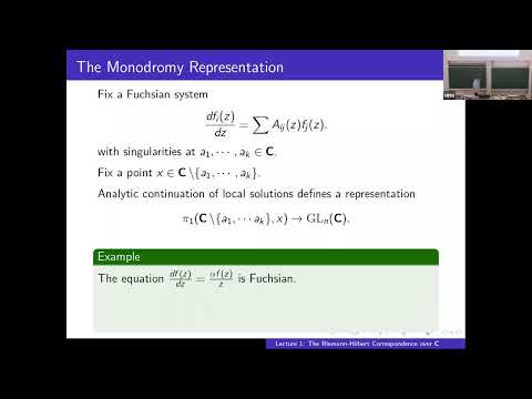 Jacob Lurie: A Riemann-Hilbert Correspondence in p-adic Geometry Part 1