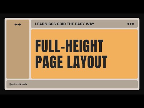 CSS Grid - Create a FULL-HEIGHT RESPONSIVE Layout in Minutes