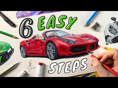 How To Draw Any Car In 6 EASY Steps