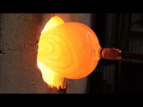 Full Glassblowing Process: Tear Drop Sculptural Piece