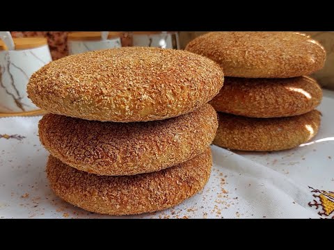 خبيزات القمح الكامل بالزرارع بدون دلك ولا مجهود بدون دقيق أبيض صحي %