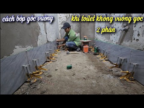 quá trình bóp ke góc vuông ốp gạch chuẩn 99% #723 Construction of standard tiles for 1 toilet