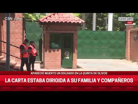 "DEBÍA DOS MILLONES DE PESOS": La CARTA que DEJÓ el SOLDADO de la QUINTA de OLIVOS