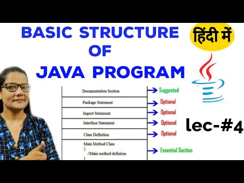 Basic Structure of Java Program|lec-4|java programming for beginners in hindi|