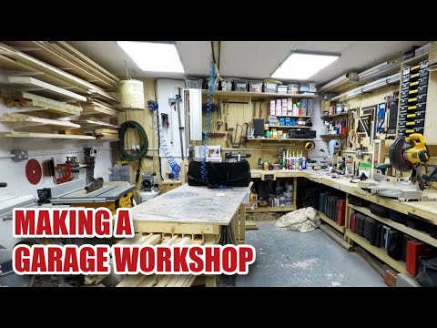 Timelapse in 12 mins - making my GARAGE WORKSHOP!