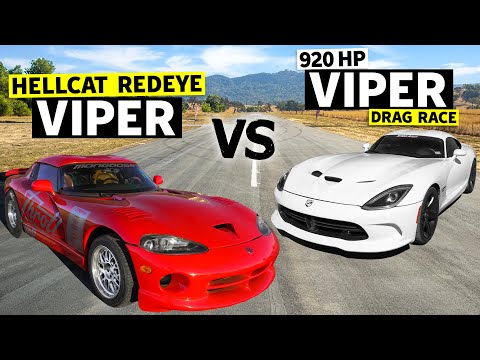 VIPER vs VIPER! Redeye-swapped Viper Drag Races “Stock” 920hp Viper GTC