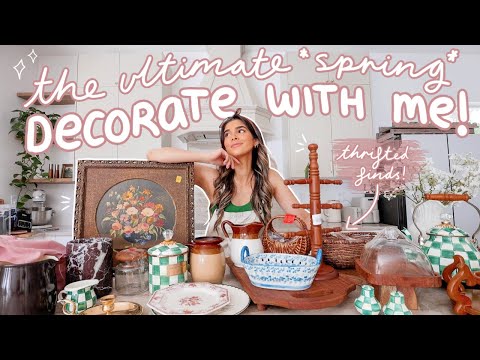 DECORATING the house FOR SPRING ๐ผ *flipping + styling thrifted home decor*