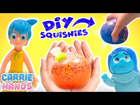 Inside Out 2 Sadness & Joy Colourful DIY Themed Squishies | Craft Videos For Kids