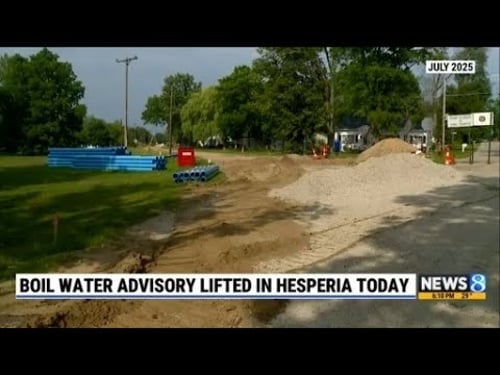 Village of Hesperia lifts boil water advisory after more than a week