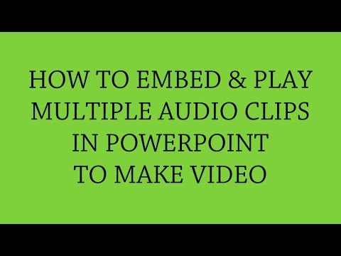 How to Embed & Play Multiple Audio Tracks in PowerPoint