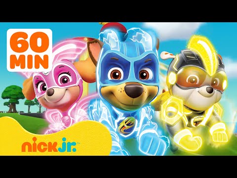 PAW Patrol Mighty Pups Charge Up! ⚡️ w/ Skye & Chase | 60 Minute Compilation | Nick Jr.