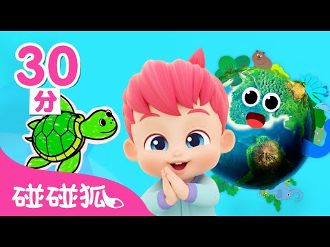 世界地球日 🌏 動物兒歌 精選合集 一起保護動物 🐢 愛護地球 | 經典兒歌 連續播放 | 台灣配音 兒歌 童謠 | 貝貝彬 Bebefinn 繁體中文