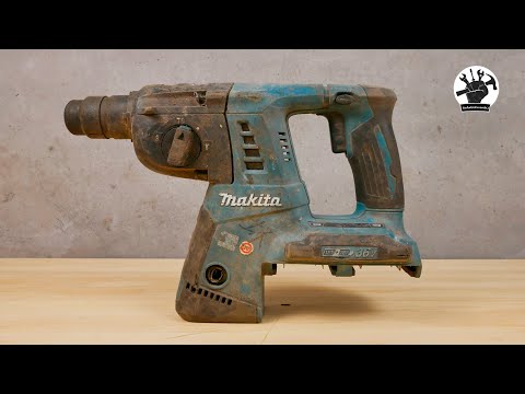 Makita DHR261 Resurrection. FULL Teardown, Hand-Rewound Rotor, Custom 36V Lithium