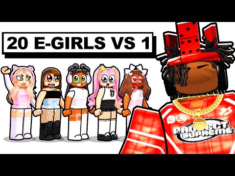 ROBLOX 20 E-GIRLS VS 1
