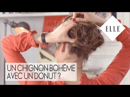 Un chignon bohème avec un donut ?┃ELLE Coiffure