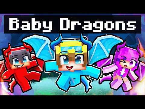 We Turned Into BABY DRAGONS In Minecraft!