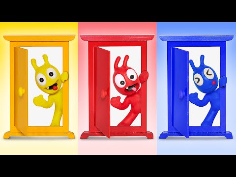 Pea Pea And Colorful Magic Door Challenge 🌈 Cartoon For Kids ❤️ Pea Pea World