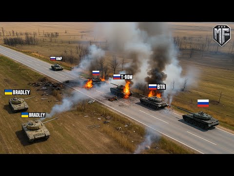 Ukrainian Bradleys AMBUSH Russian Tanks - Then THIS Happened...