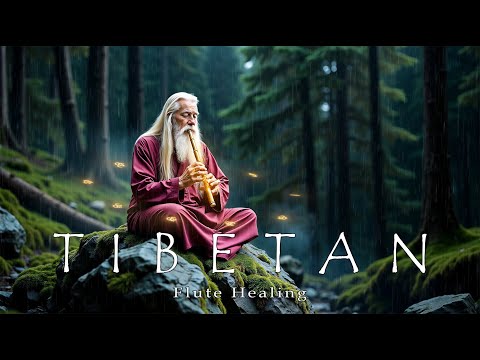 Tibetan Healing Flute and Rain Sound | Stop Overthinking | Heals all Physical and Mental Injuries