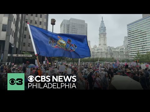 "No Kings" protests underway in Philadelphia and Norristown, Pennsylvania