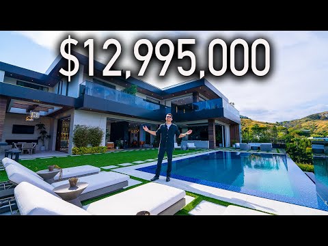 Touring a Modern Mega Mansion with a Prestigious Art Collection!
