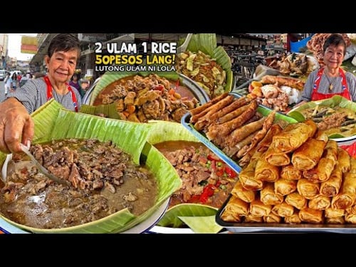 50Pesos Lang ang "2 ULAM at 1 RICE" ni Lola na "Smiling Face" | CARINDERIA sa PALENGKE ng Pampanga