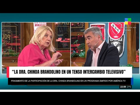 “Dr. Chinda Brandolino in a tense televised exchange”