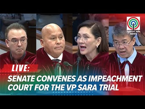 LIVE: Senate convenes as impeachment court for the VP Sara Duterte trial | June 10, 2025