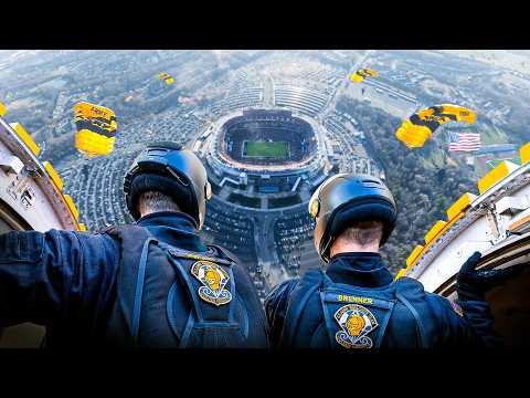 How The US Army Parachutes Into Packed NFL Stadiums