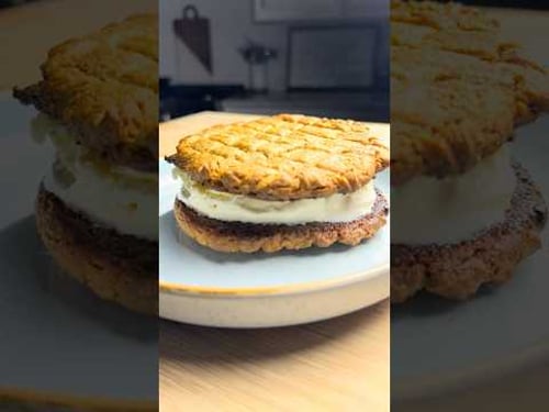Peanut Butter Cookie Ice Cream Sandwiches