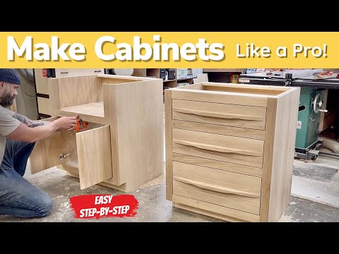 Build Cabinets The Easy Way || Natural Wood Cabinets