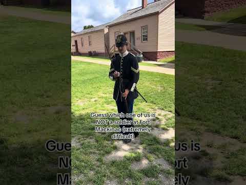 Which soldier is the FAKE??? #thisismackinac #history #mackinacisland #mackinac #fortmackinac