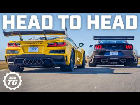 Corvette ZR1 vs Ford Mustang GTD: Against The Clock! | 4K