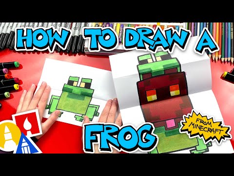How To Draw A Minecraft Frog Eating A Magma Cube