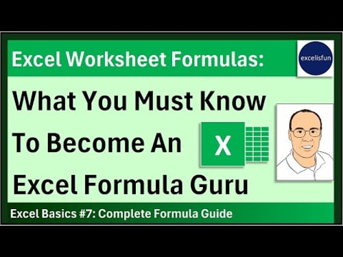 Excel 365 Basics #7: Comprehensive Formula & Function Lesson To Become An Excel Formula Guru!
