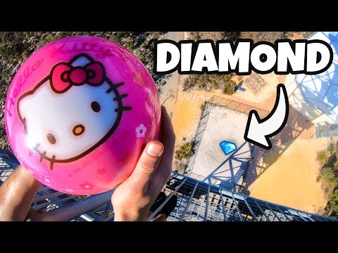 BOWLING BALL Vs. 1 CARAT DIAMOND from 45m!