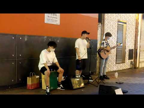 尼古拉-死亡之吻-燈光-再不再見-櫻花樹下-青春頌 (Cover by MC 張天賦) @旺角朗豪坊對面Busking 2021.05.16