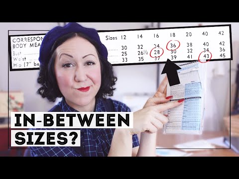 HOW TO CHOOSE THE RIGHT SEWING PATTERN SIZE, when you're in-between sizes?