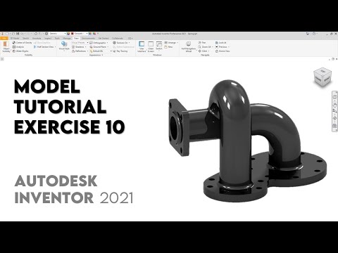 Pipes + Flange | Autodesk Inventor 2021 | Exercise 10 | Intermediate Tutorial