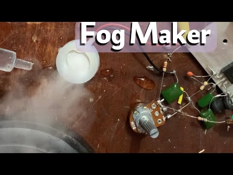 تحويل السوائل الي أبخره مبدأ عمل الفواحه بأقل تكلفه (fog maker with 1.7MHz)